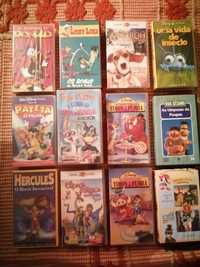 Diversas cassetes VHS  Disney e looney tones