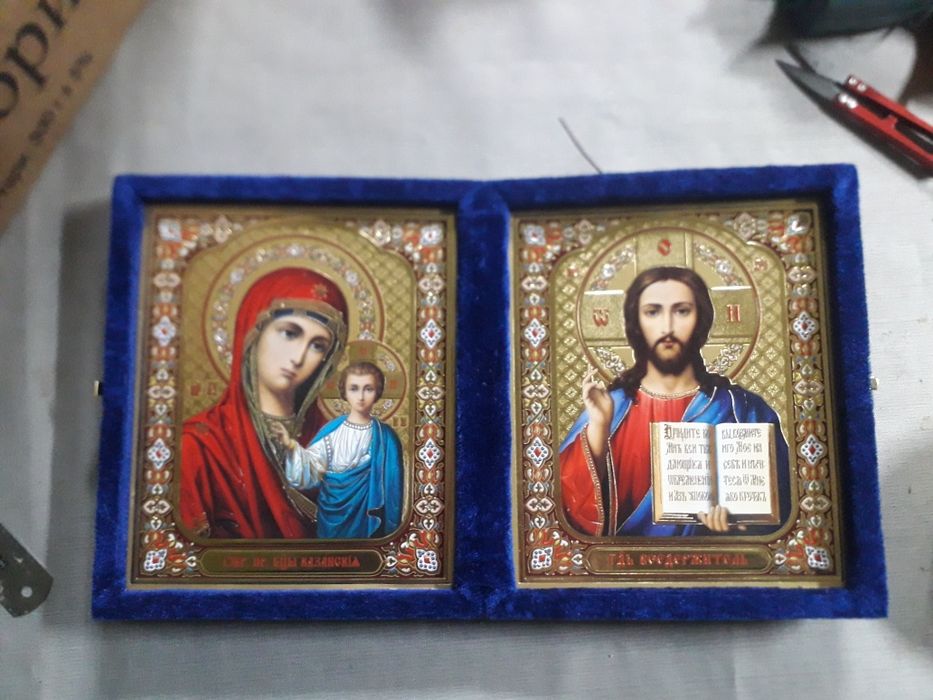 Ікона складень бархатний 15×18