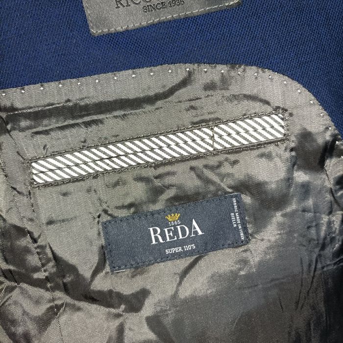 Riccovero Marynarka Męska Wełniana Granatowa Reda Super 110’s Made in