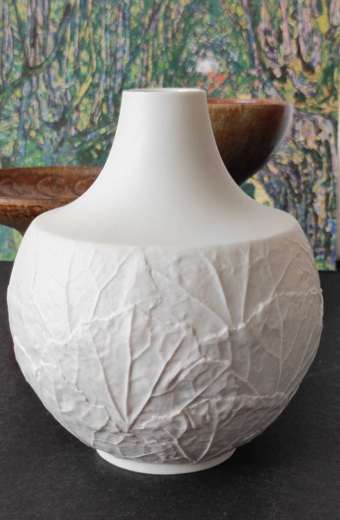 Stara porcelana biskwit modernistyczny wazon Heirich Selb 1956 Design
