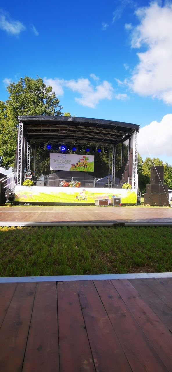 SCENA MOBILNA Profilowana 8x6 Nagłośnienie oświetlenie WYNAJEM!!!