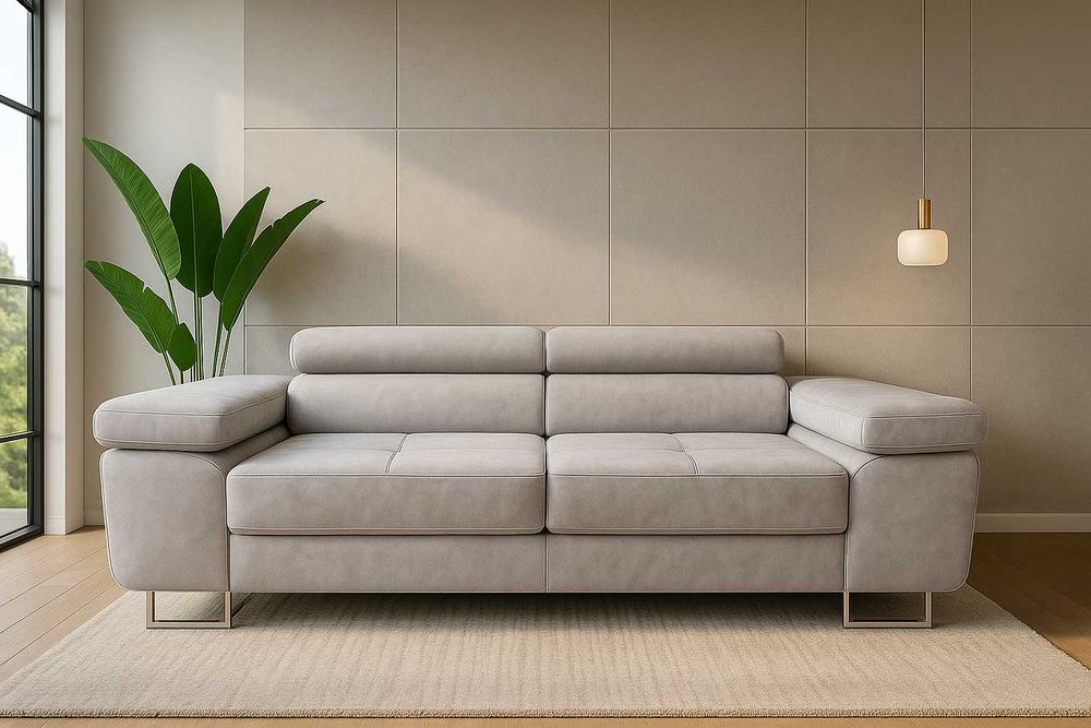 Kanapa LIVIO sofa 2 osobowa 200 cm regulowane zagłówki funkcja spania