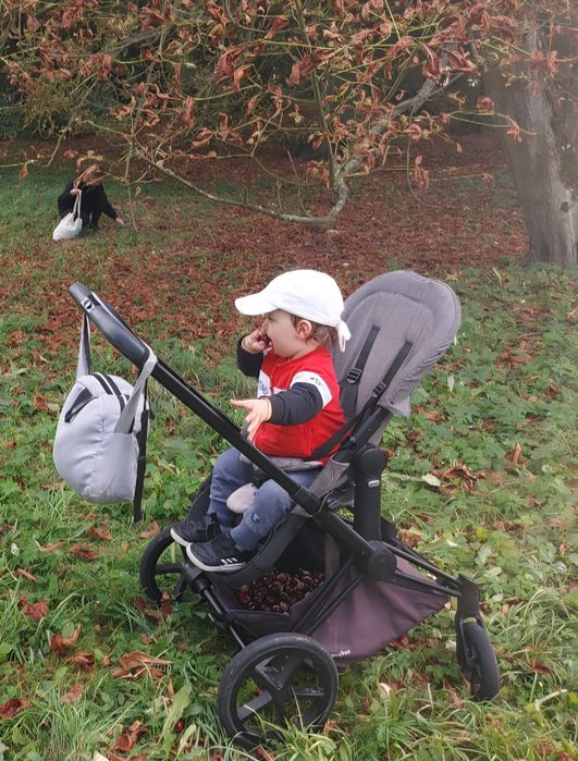 Wozek dzieciecy Cybex Priam Manhattan, gondola, spacerowka Grey