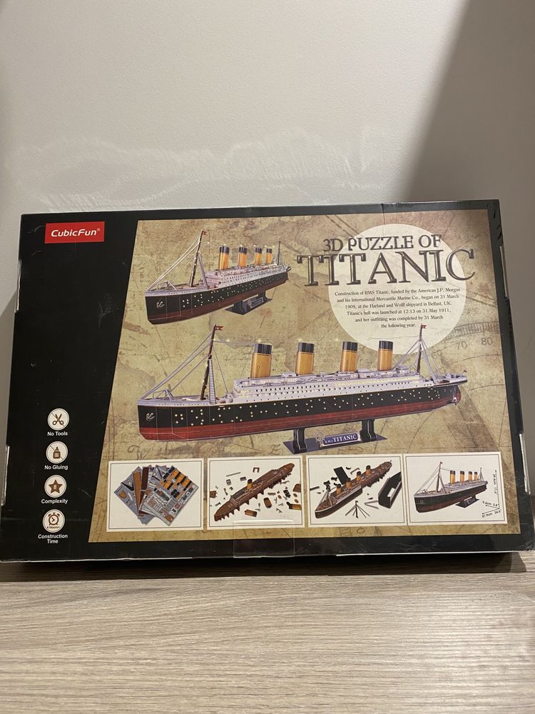 LEGO/Puzzle Titanic 3D LED Statek 266 elementów