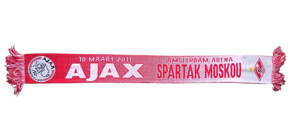 Szalik piłkarski sportowy łączony Ajax Amsterdam Spartak używany