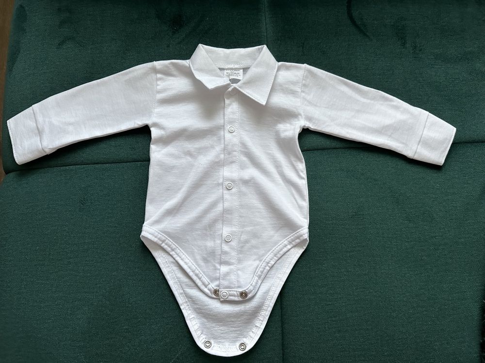 Body koszulowe niemowlęce białe