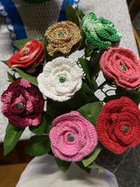 Rosas feitas em croché