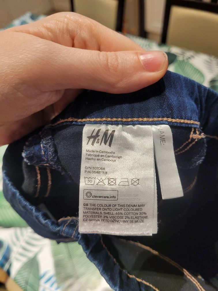 H&M jeansowe leginsy r.122cm (6-7lat)