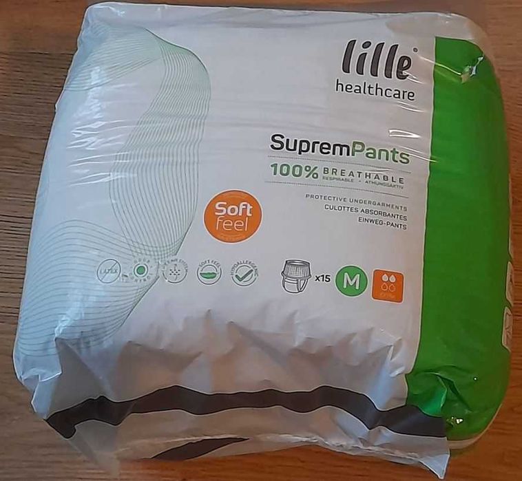 Pieluchomajtki marki Lille Healthcare_15szt_Rozmiar M_Z. Góra._TANIO.