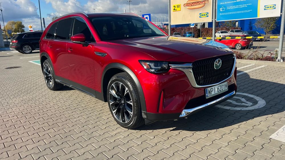 Mazda CX-90 Hybrid Plug-in, 4x4, panorama, 7 osób, 4 klima, 9900 km,