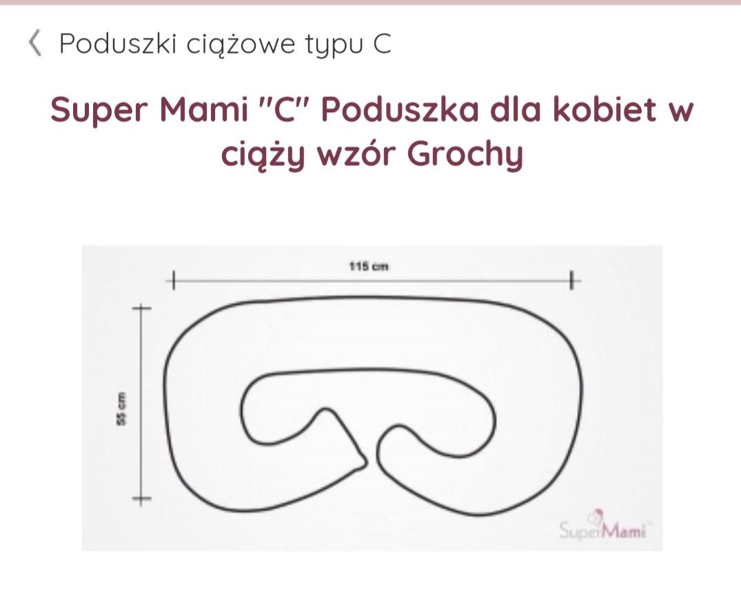 Poduszka dla Kobiet w ciąży "C" SUPERMAMI