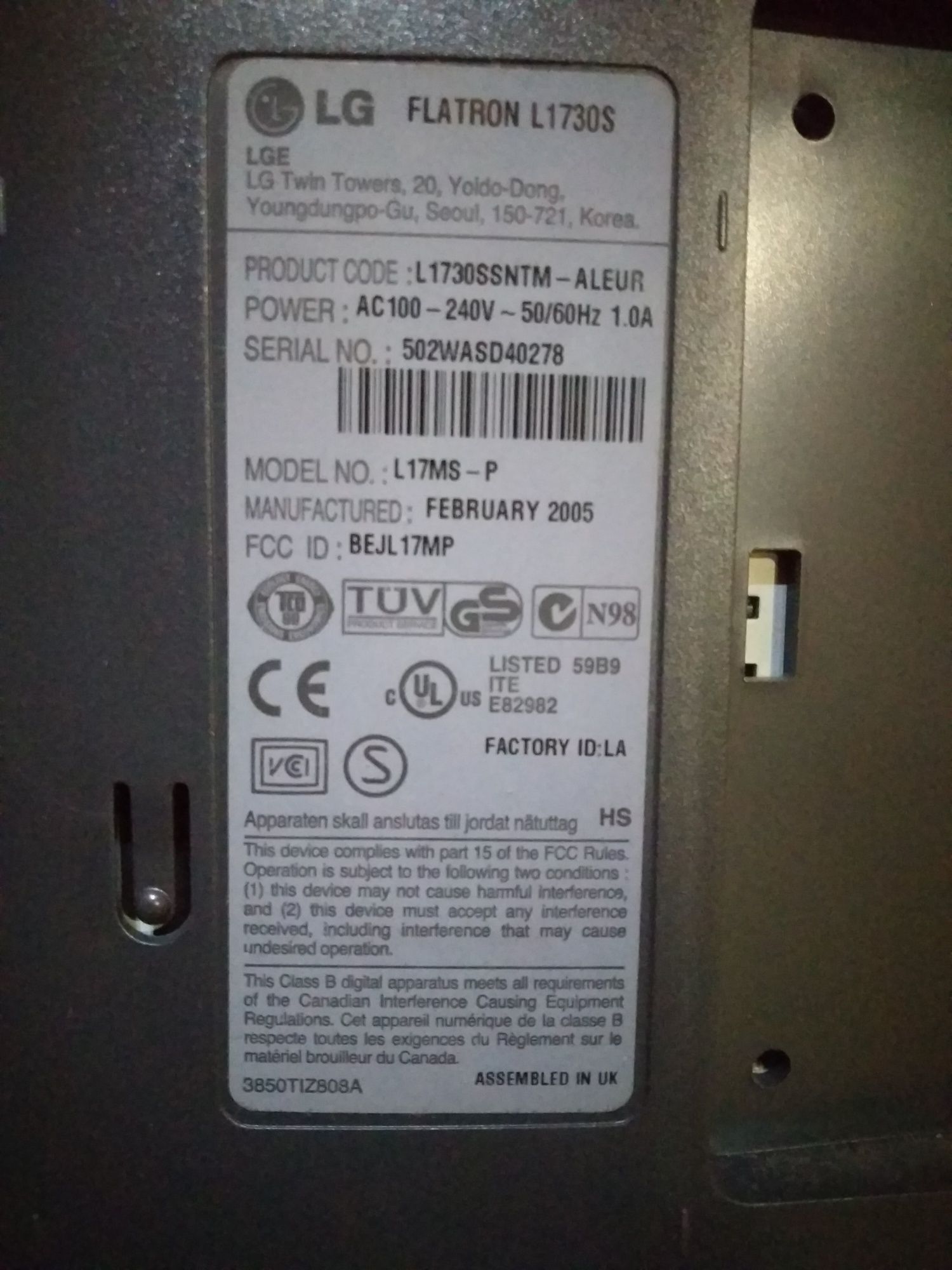 Monitor do komputera.