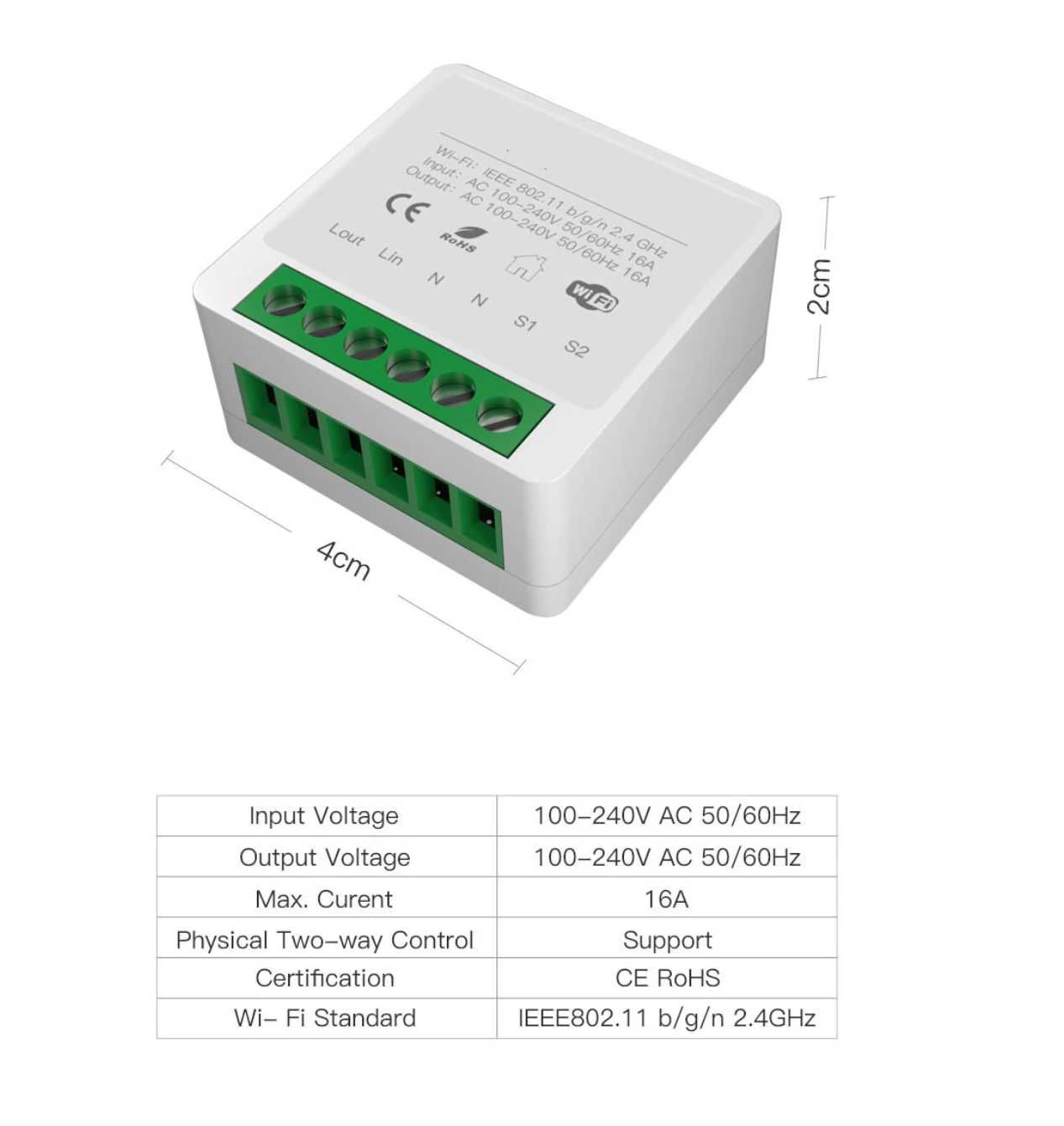 Мини Wifi реле беспроводной выключатель Smart House 16A