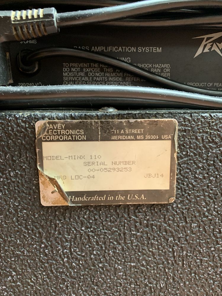Amplificador de baixo Peavey Minx 110