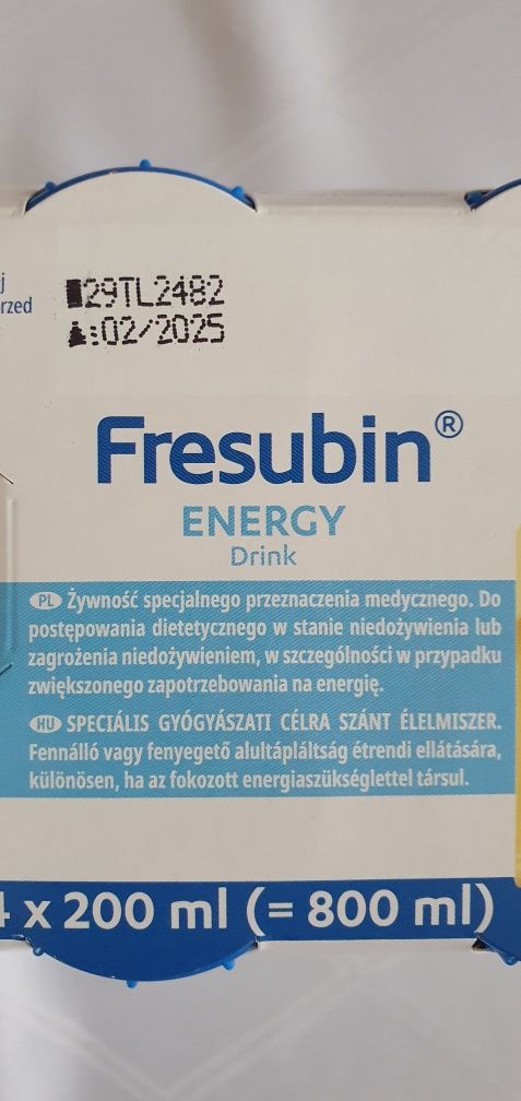zestaw 8 sztuk Fresubin energy wanilia