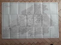 Stara mapa z 1953 roku rosyjska etniczna karta ferganskoj Doliny