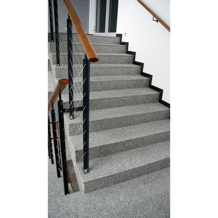 Stopnie Granitowe Schody Szary Granit 150x33x2cm Płomień jak Strzegom