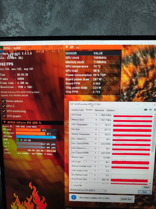 Відеокарта MSI RTX 3070 ti ventus 3x 8gb oc