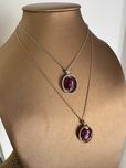 Naszyjnik wisiorek naturalny rubin 8.71 CT diamenty certyfikat IGI