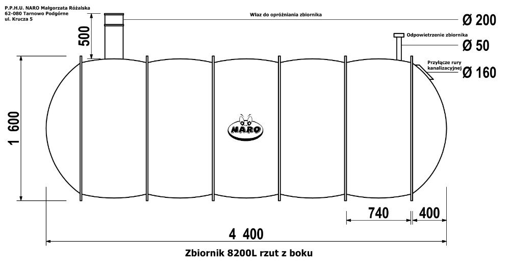 Szambo ekologiczne - szamba - zbiornik na deszczówkę 8200 litrów.