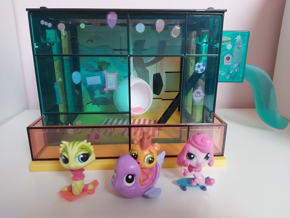 LPS Littest Pet Shop Hasbro duży domek huśtawka zjeżdżalnia