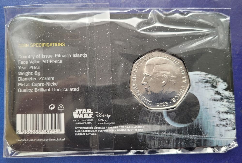 Moneta 50 pensów 2023 - Star Wars - R2D2 - Wyspa Pitcairn (626A)