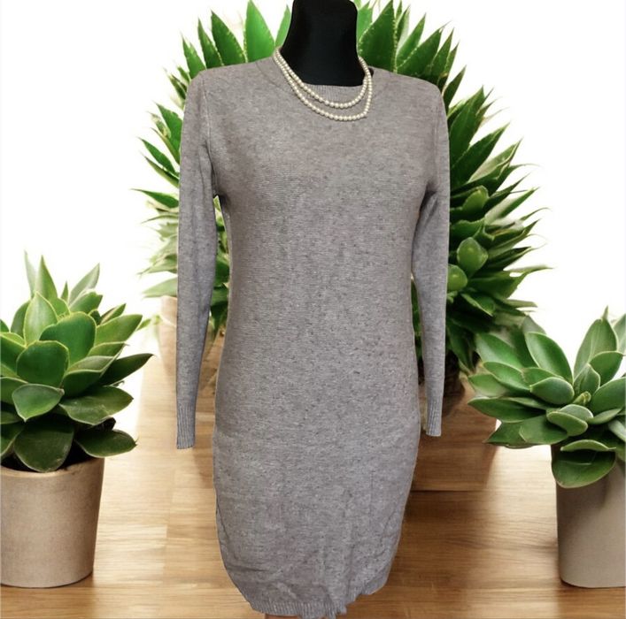 Sukienka swetrowa długi sweter kardigan na zimę N Everyday kieszenie