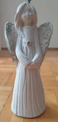 Aniołek- figurka biała  ok.17 cm