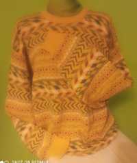 Bawełniany sweter męski we wzory, rozmiar  XXL