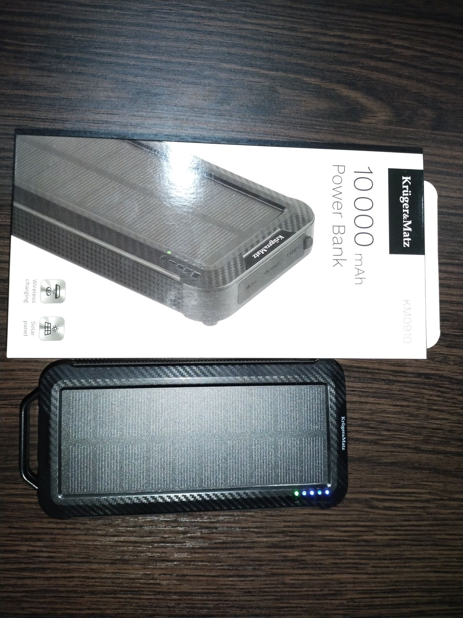 ПоверБанк 10000mAh Kruger&Matz + сонячна панель.