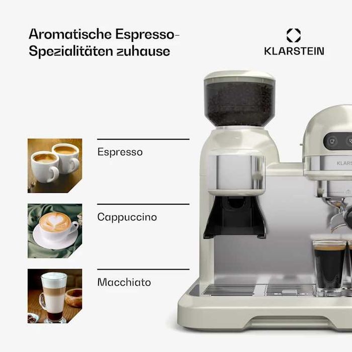 Кофеварка кофемашина кавоварка с кофемолкой Klarstein Bella Café