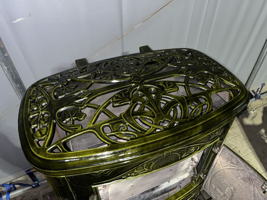 Piec emaliowany OLSBERG, kominek zabytkowy