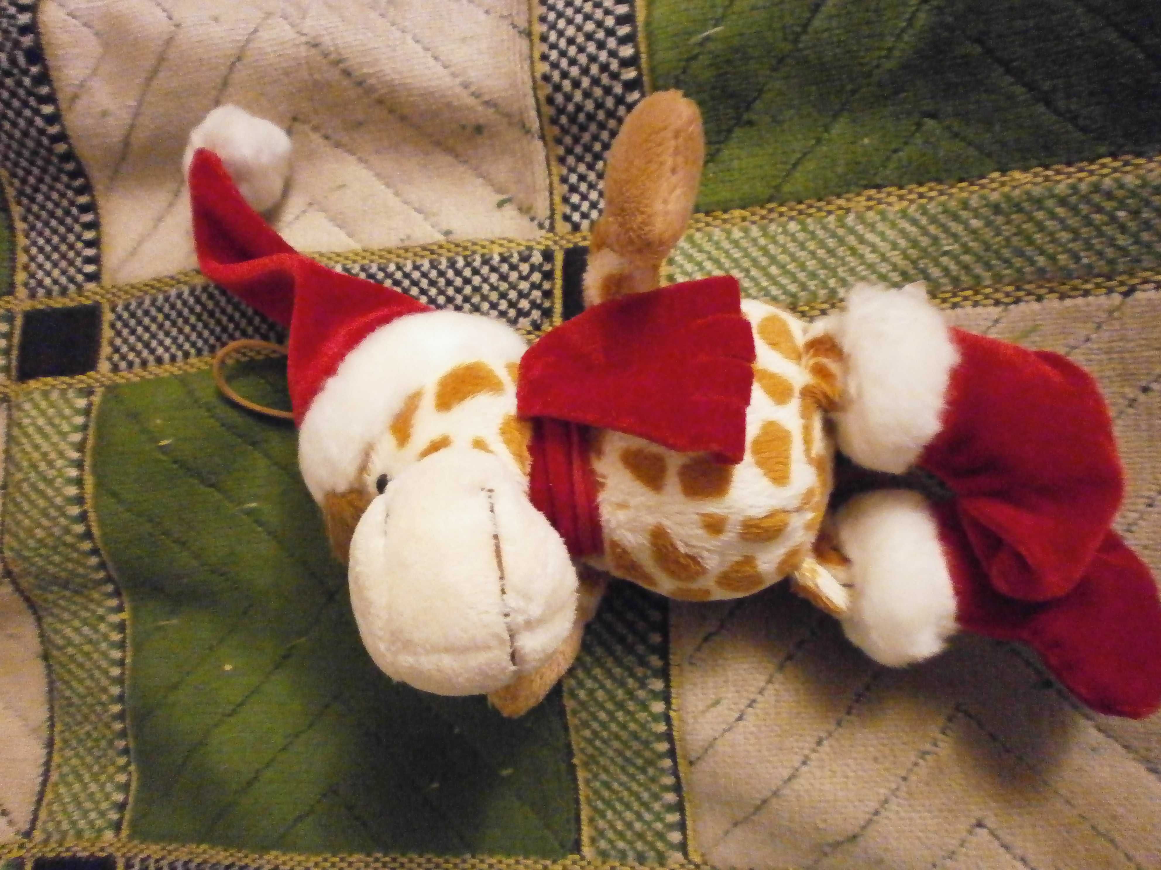 Брелок игрушка на рюкзак  "Праздничный Жирафчик"