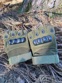Тактичні рукавиці безпалі олива, перчатки тактические олива