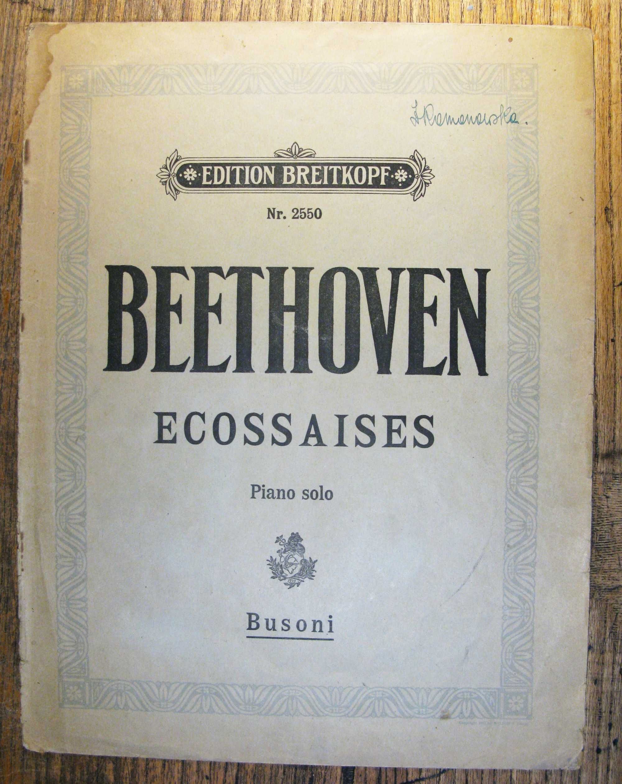 L. van Beethoven Busoni Ecossaises nuty na fortepian