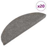 vidaXL Maty na schody samoprzylepne 20 szt. Szare 65x22,5x3,5 cm