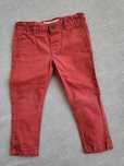 Bordowe regulowane w pasie spodnie H&M rozm.86.