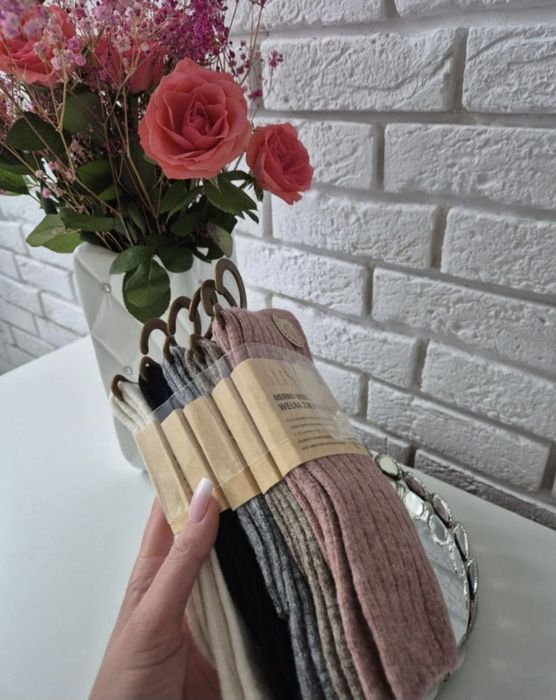 Zestaw 5 par wełnianych skarpetek merynos 39-42