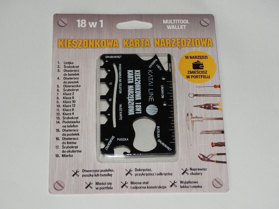 MAJSTER KARTA Kieszonkowa Karta Narzędziowa 18w1