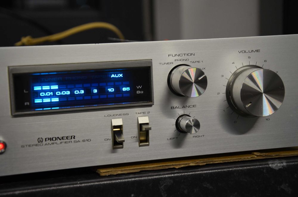 PIONEER SA-610 Kultowy Wzmacniacz  Stereo vintage blue line