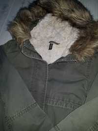 Damska kurtka zimowa khaki H&M