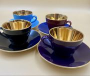 Royal Copenhagen Aluminia Confetti Gold .Burgund.Sygatura od 1920r.
