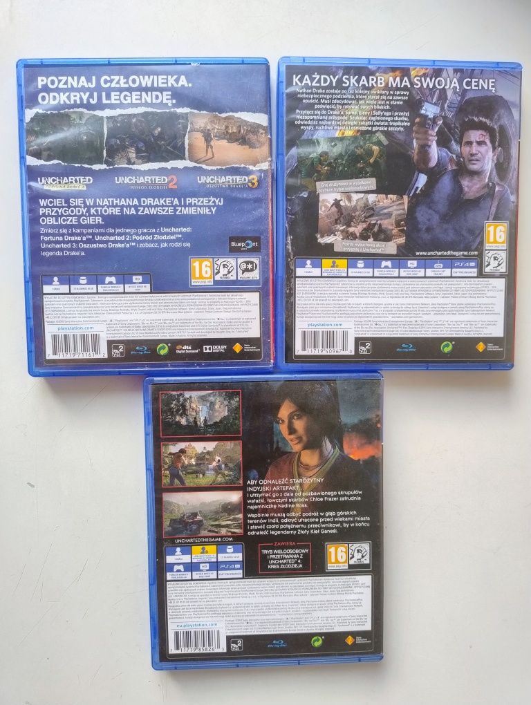 Uncharted zestaw 5 gier PL dubbing na PS4