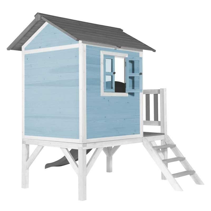 AXI Domek na Palach ze Zjeżdżalnia 118 cm niebieski dla dzieci