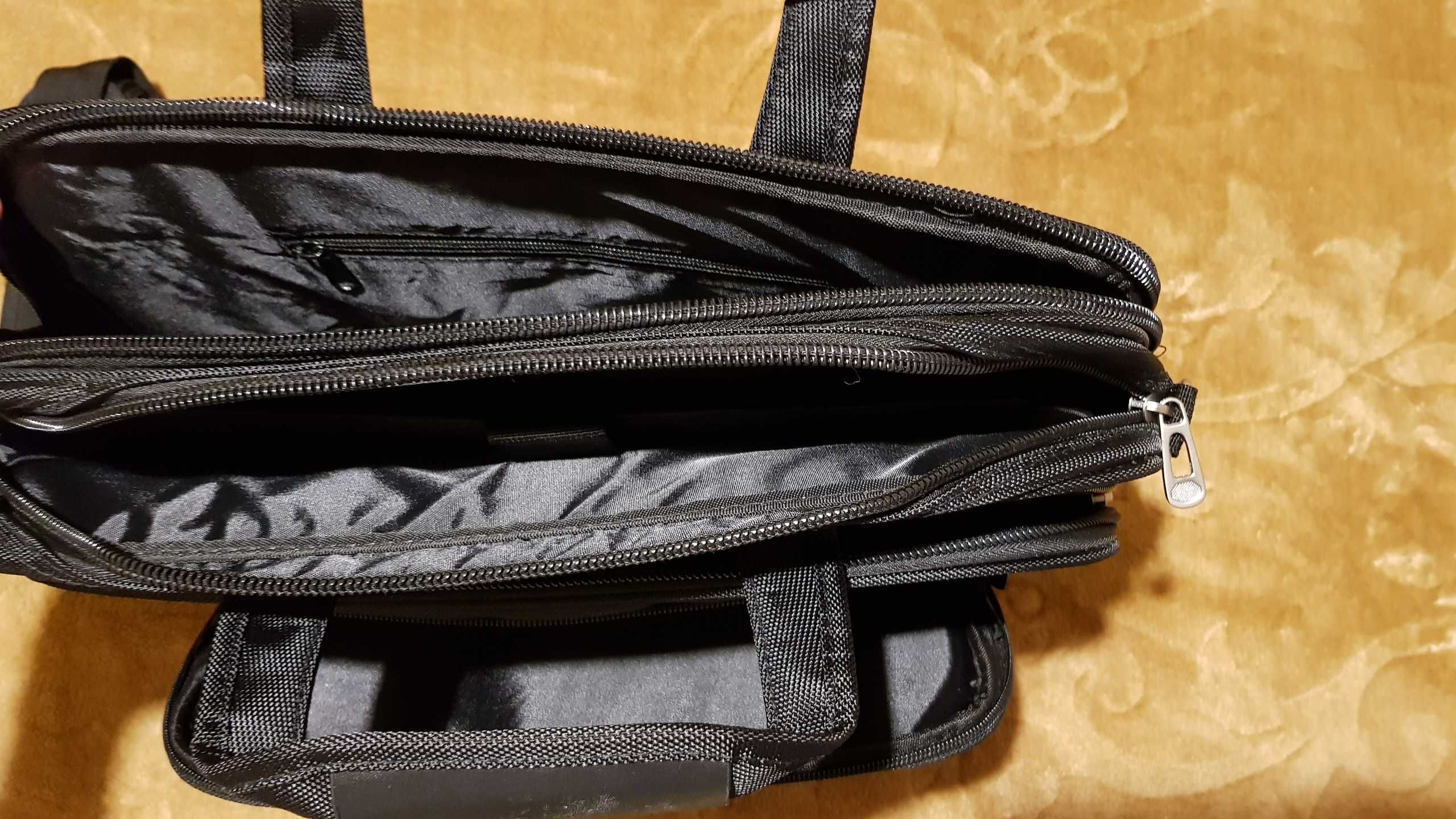 Nowa mocna torba na laptopa/książki czarna 15,4" duża 44x33x11,5 cm