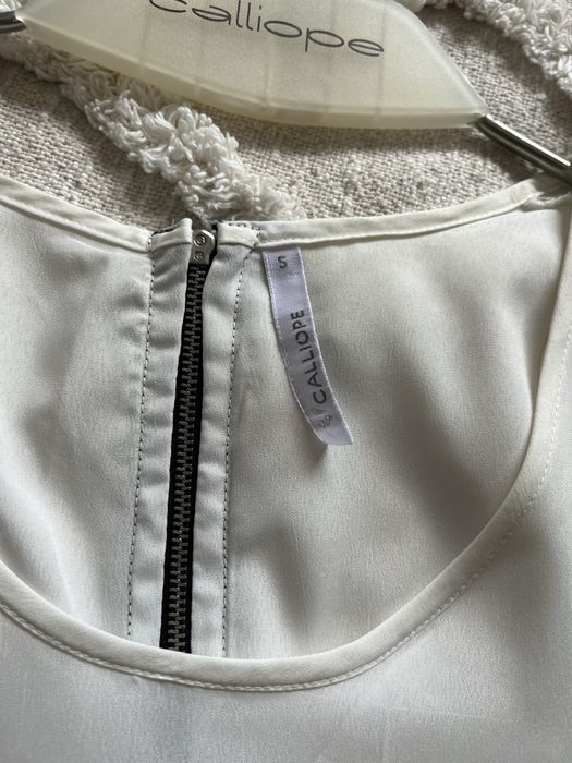 Luźna biała bluzeczka damska na ramiączkach r. S/M