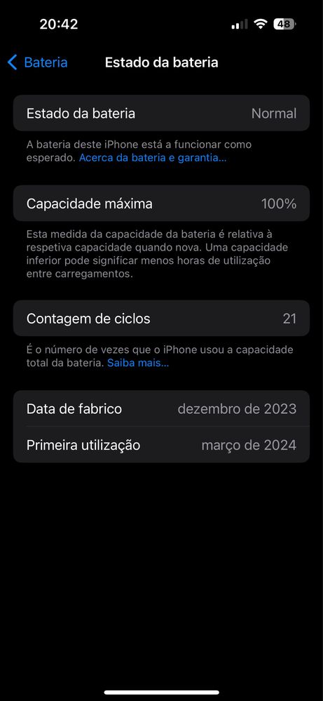IPhone 15 Pro 128GB Azul (1 mes de utilizacao)