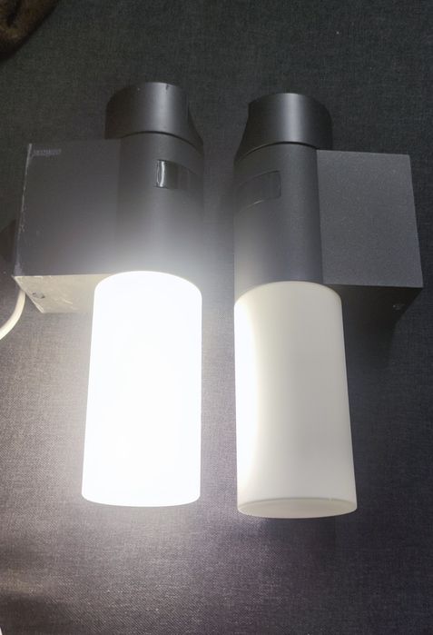 Dwie lampy z kamerą Steinel wifi czujnik ruchu, interkom