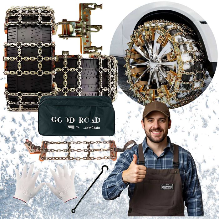 Łańcuchy Śniegowe OPASKI ANTYPOŚLIZGOWE na Koła 205-235 Wzmacniane
