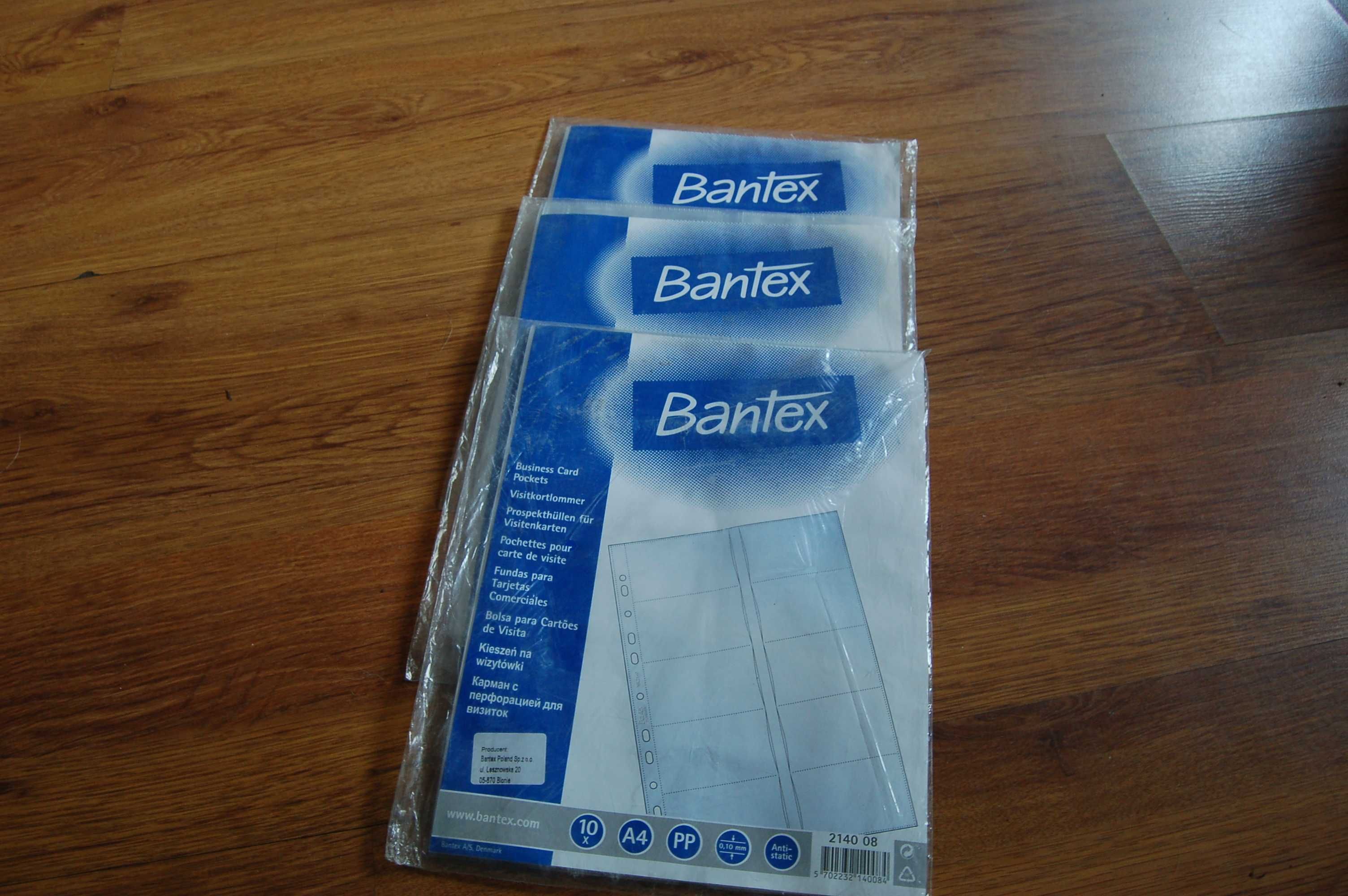 Bantex - kieszeń na wizytówki-3 opakowania